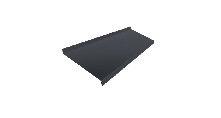 Отлив простой 200 0,45 PE с пленкой RAL 7024 мокрый асфальт (2м)