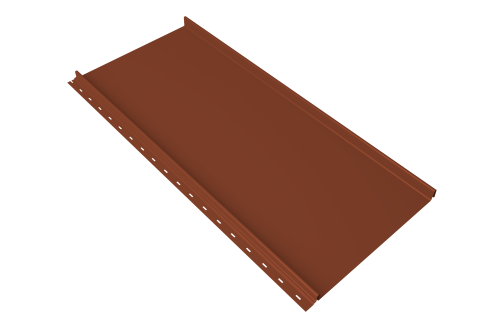 Кликфальц mini Grand Line 0,5 Velur X с пленкой на замках RAL 8004 терракота