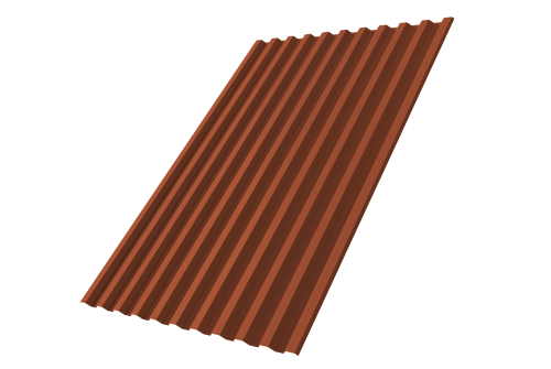 Профнастил С21R 0.45 Drap RAL 8004 терракота