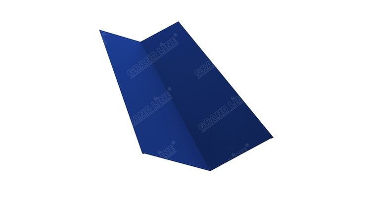 Планка ендовы верхней 145х145 0,45 PE с пленкой RAL 5002 ультрамариново-синий