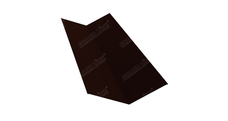 Планка ендовы верхней 145х145 0,5 Velur X RR 32 темно-коричневый (2м)