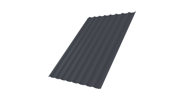 Профнастил С20В 0,5 PurPro Matt 275 RAL 7024 мокрый асфальт