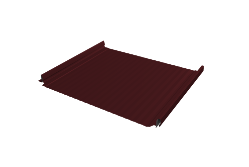 Кликфальц Pro Gofr Grand Line 0,45 PE с пленкой на замках RAL 3005 красное вино