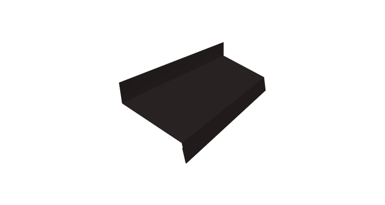 Отлив простой 50 0,5 Satin с пленкой RAL 9005 черный (2м)