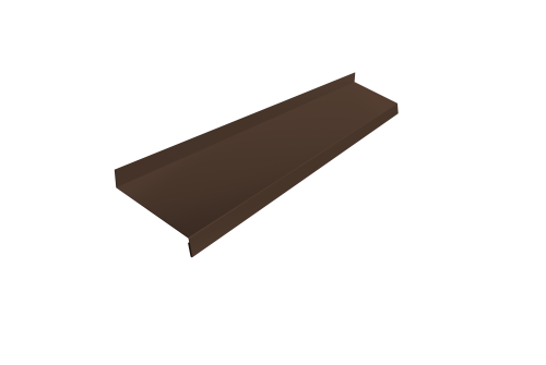 Отлив простой 150 0,5 Satin с пленкой RAL 8017 шоколад (2м)