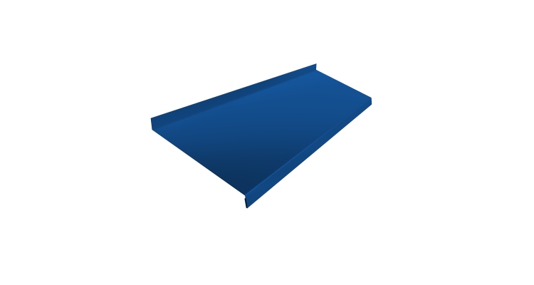 Отлив простой 250 0,5 Satin с пленкой RAL 5005 сигнальный синий (2м)