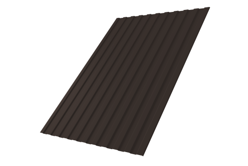 Профнастил С8А 0,45 PE-Double RR 32 темно-коричневый