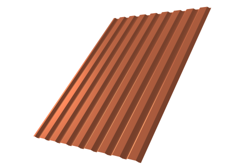 Профнастил С20А 0.45 PE RAL 8004 терракота