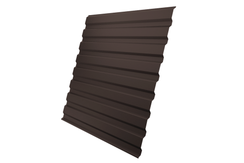 Профнастил С20А 0.5 Satin RR 32 темно-коричневый