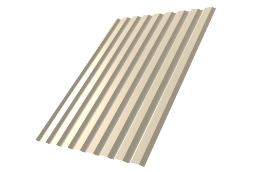 Профнастил С20А 0.5 Satin RAL 1015 светлая слоновая кость