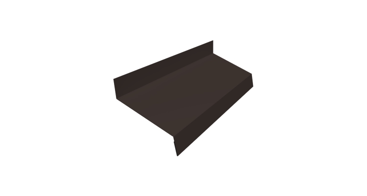 Отлив простой 50 0,45 PE с пленкой RR 32 темно-коричневый (3м)