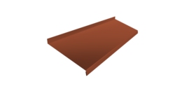 Отлив простой 200 0,5 Satin с пленкой RAL 8004 терракота (3м)