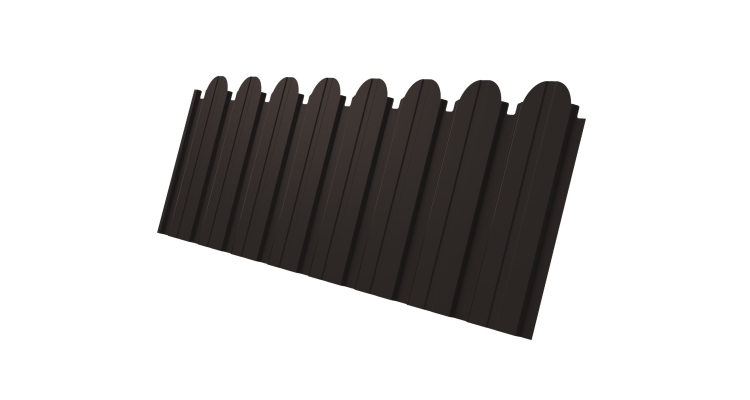 Профнастил С10B фигурный 0.5 Satin RR 32 темно-коричневый