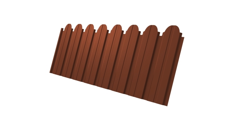 Профнастил С10B фигурный 0.5 Satin RAL 8004 терракота