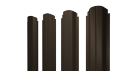 Штакетник П-образный A фигурный 0,45 PE RR 32 темно-коричневый