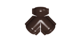 Тройник Y конька полукруглого 0,5 PurLite Matt с пленкой RAL 8017 шоколад