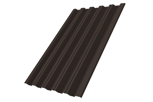 Профнастил НС35R Grand Line 0,5 Drap RR 32 темно-коричневый