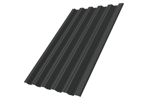 Профнастил НС35R Grand Line 0,5 Drap RAL 7016 антрацитово-серый