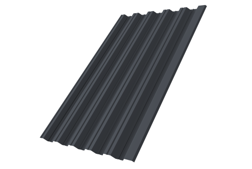 Профнастил НС35R Grand Line 0,5 Drap RAL 7024 мокрый асфальт