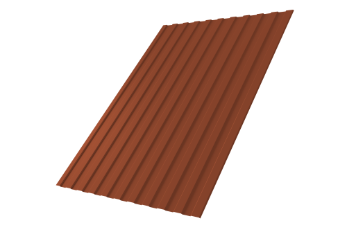 Профнастил С8A 0,45 Drap TX RAL 8004 терракота