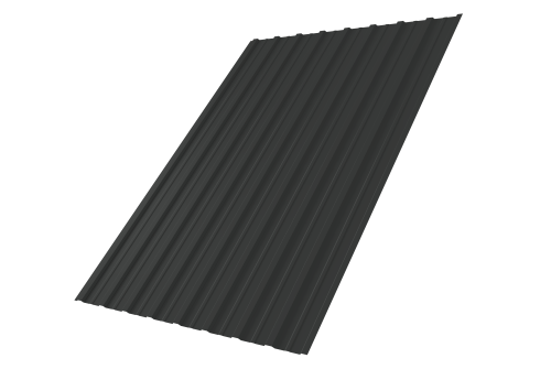 Профнастил С10A Grand Line 0,5 Rooftop Бархат RAL 7016 антрацитово-серый