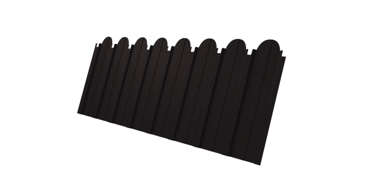 Профнастил C10A фигурный 0.5 Satin Matt TX RAL 9005 черный