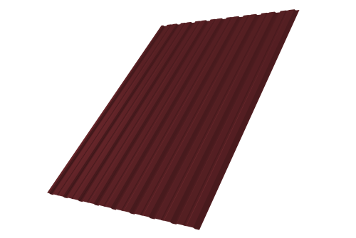 Профнастил С10B 0.5 Satin Matt TX RAL 3005 красное вино
