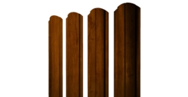 Штакетник Полукруглый Slim фигурный 0.45 Print Premium Golden Wood Intense FTC