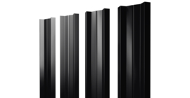 Штакетник М-образный А с прямым резом 0.45 Drap-double TX RAL 9005 черный