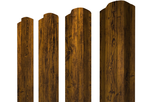 Штакетник М-образный B фигурный 0,4 Print Premium Golden Wood Fresh TwinColor