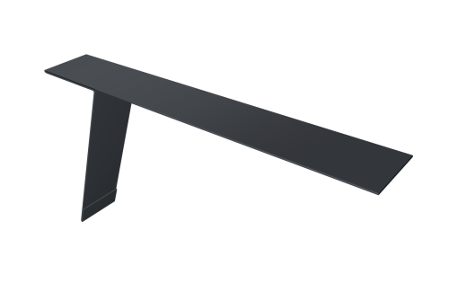 Планка карнизная фальц Grand Line 130х80 0,45 Drap TwinColor RAL 7024 мокрый асфальт (3м)