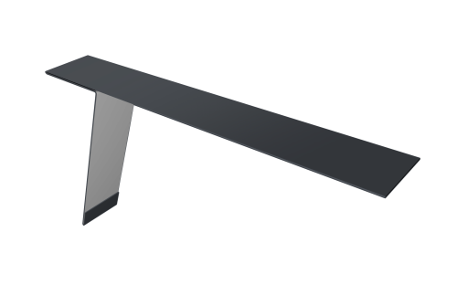 Планка карнизная фальц 130х80 0,5 Satin Matt RAL 7024 мокрый асфальт (3м)