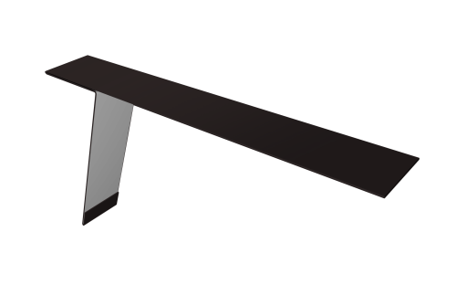 Планка карнизная фальц 130х80 0,5 Satin Matt RAL 9005 черный (3м)