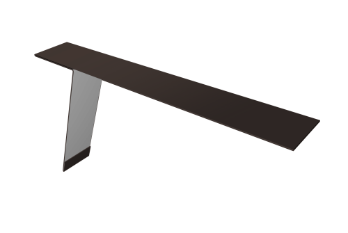 Планка карнизная фальц 130х80 0,5 Drap TX RR 32 темно-коричневый (3м)