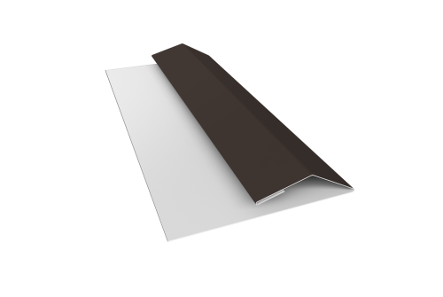 Планка финишная Блок-хаус new 0,45 PE с пленкой RR 32 темно-коричневый (3м)