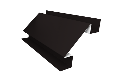 Планка угла внутреннего сложного Блок-хаус new 0,45 PE с пленкой RAL 9005 черный (2м)