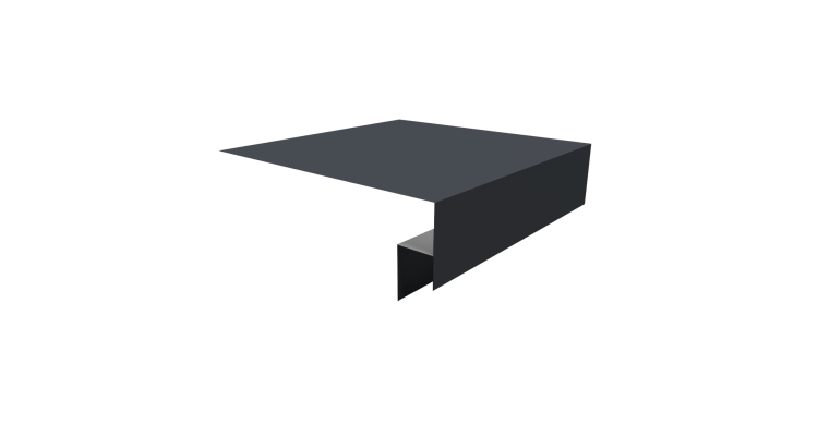 Планка околооконная сложная Блок-хаус new 200х50х27 0,45 PE с пленкой RAL 7024 мокрый асфальт (3м)