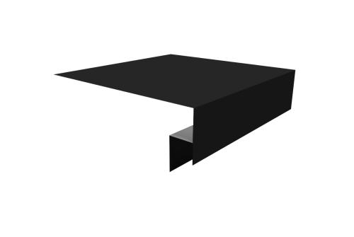 Планка околооконная сложная Блок-хаус new 200х50х27 0,45 Drap RAL 9005 черный (2м)