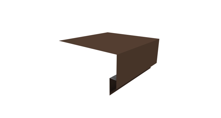 Планка околооконная сложная Блок-хаус new 250х75х27 0,45 Drap ST RAL 8017 шоколад (2м)