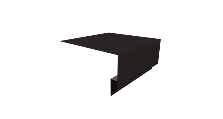 Планка околооконная сложная Блок-хаус new 250х75х27 0,45 Drap TX RAL 9005 черный (2м)