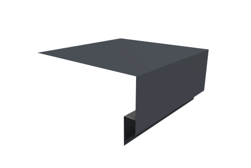 Планка околооконная сложная Блок-хаус new 250х75х27 0,5 Satin с пленкой RAL 7024 мокрый асфальт (2м)