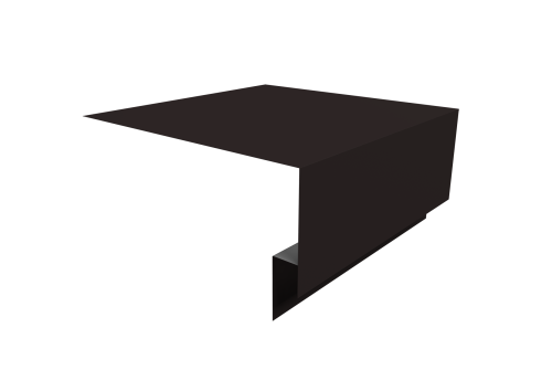 Планка околооконная сложная Блок-хаус new 250х75х27 0,5 Drap TX RAL 9005 черный (3м)