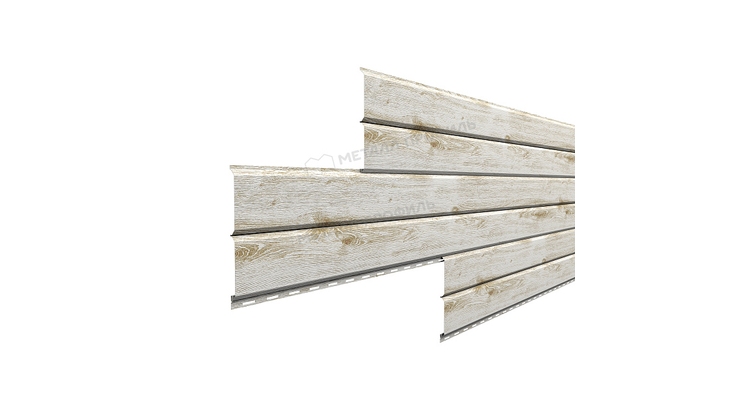 Сайдинг Металл Профиль Lбрус-15х240 (ECOSTEEL_MA-01-Беленый Дуб-0.5)
