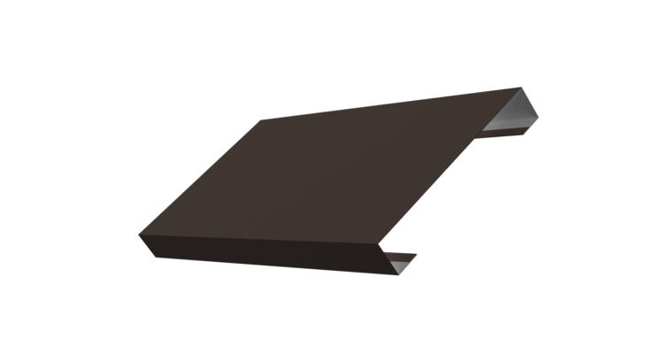 Ламель лицевая 125 забора жалюзи Texas 0.5 Atlas X с пленкой RR 32 темно-коричневый