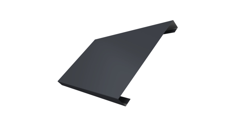 Ламель лицевая 200 забора жалюзи Texas 0.5 PurPro с пленкой RAL 7024 мокрый асфальт