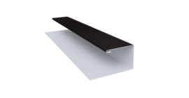 Планка П-образная Экобрус Grand Line 0,45 Drap TR RAL 9005 черный (2м)