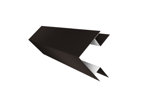 Планка угла внешнего сложного Экобрус Grand Line 0,5 Satin Matt RR 32 темно-коричневый (3м)