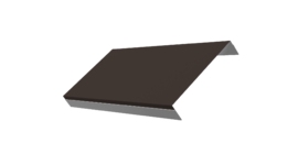 Ламель обратная 125 забора жалюзи Texas 0.5 PurPro Matt 275 с пленкой RR 32 темно-коричневый