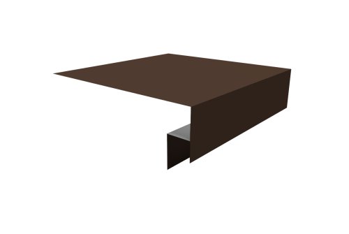 Планка околооконная сложная Экобрус Grand Line 250х50х25 0,45 PE с пленкой RAL 8017 шоколад (3м)