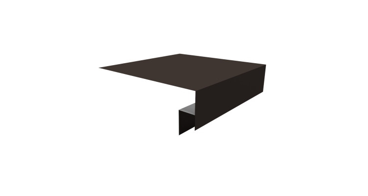 Планка околооконная сложная Экобрус Grand Line 250х50х25 0,45 Drap ST RR 32 темно-коричневый (3м)